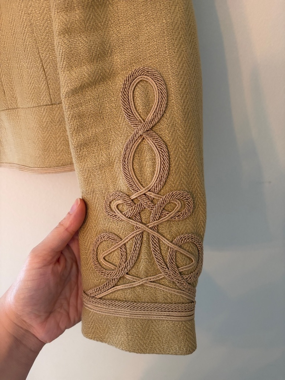 Lauren Ralph Lauren Tan Military-Inspired Button Jacket- Vintage Rarity!! - Picture 3 of 6
